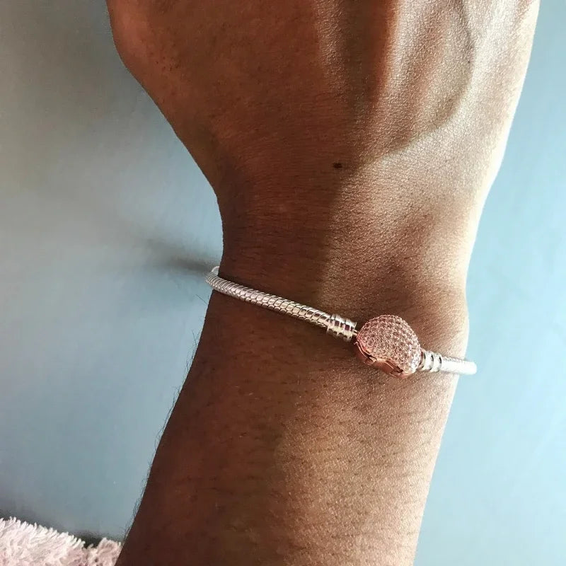 Handmade Sterling Silver Zircon Heart Set