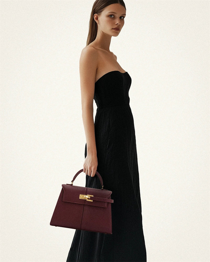 Large Leather Crossbody Bag Elegant Women - Glamora