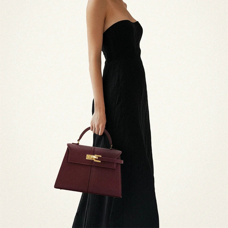 Large Leather Crossbody Bag Elegant Women - Glamora