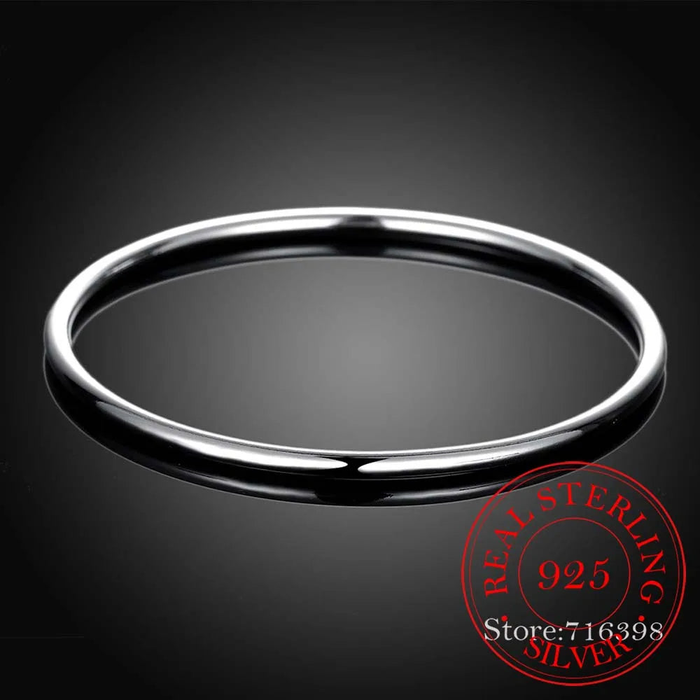 925 Sterling Silver Smooth Adjustable Bracelet