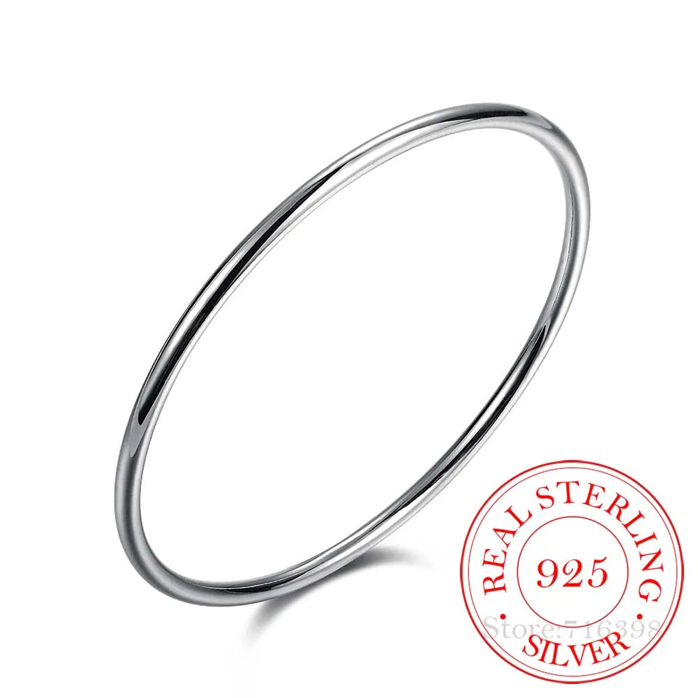925 Sterling Silver Smooth Adjustable Bracelet