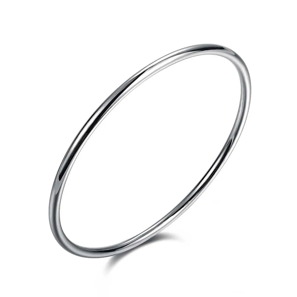 925 Sterling Silver Smooth Adjustable Bracelet - Glamora