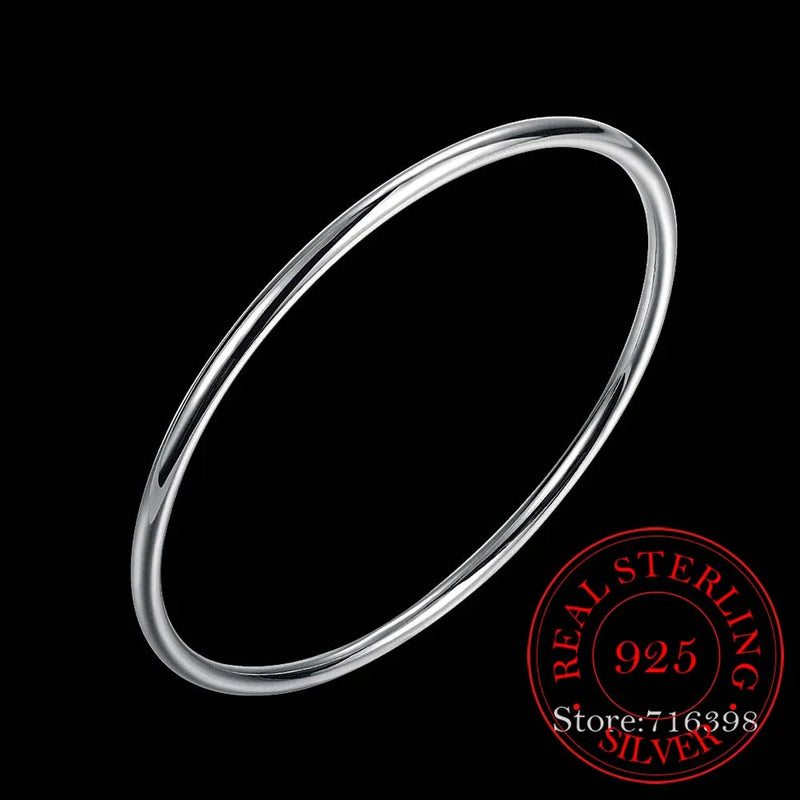 925 Sterling Silver Smooth Adjustable Bracelet - Glamora