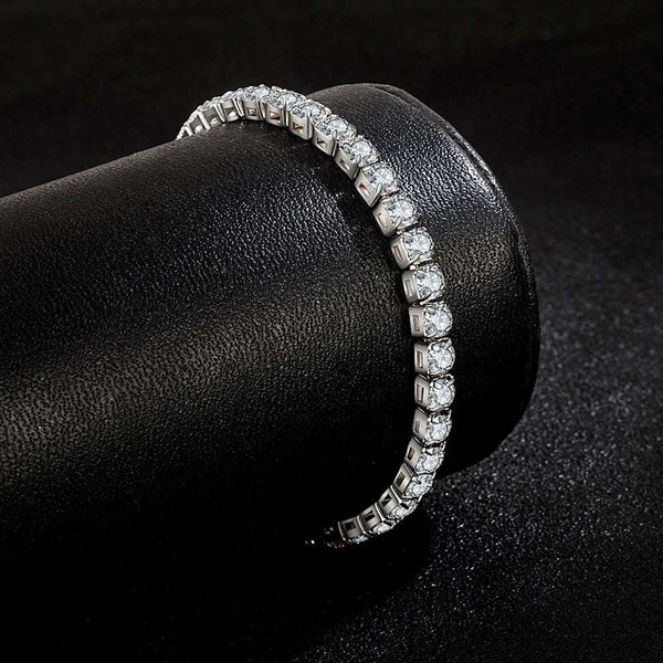 925 Sterling Silver Zircon Wedding Bracelet - Glamora