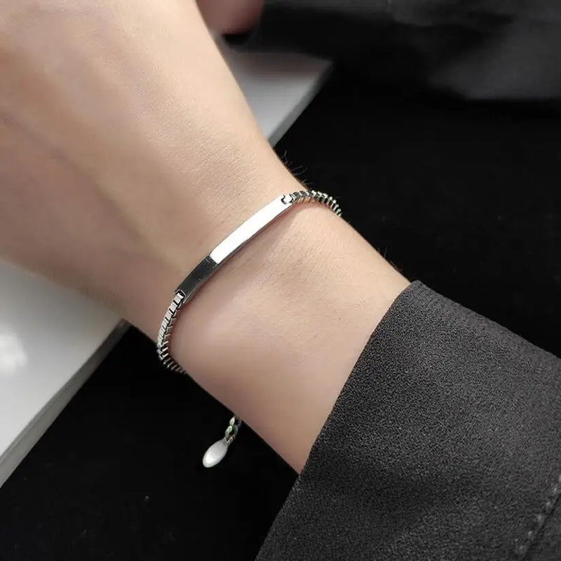 Sterling Silver Minimalist Box Chain Bracelet - Glamora