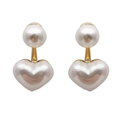 Elegant Pearl Heart Pendant Necklace - Glamora