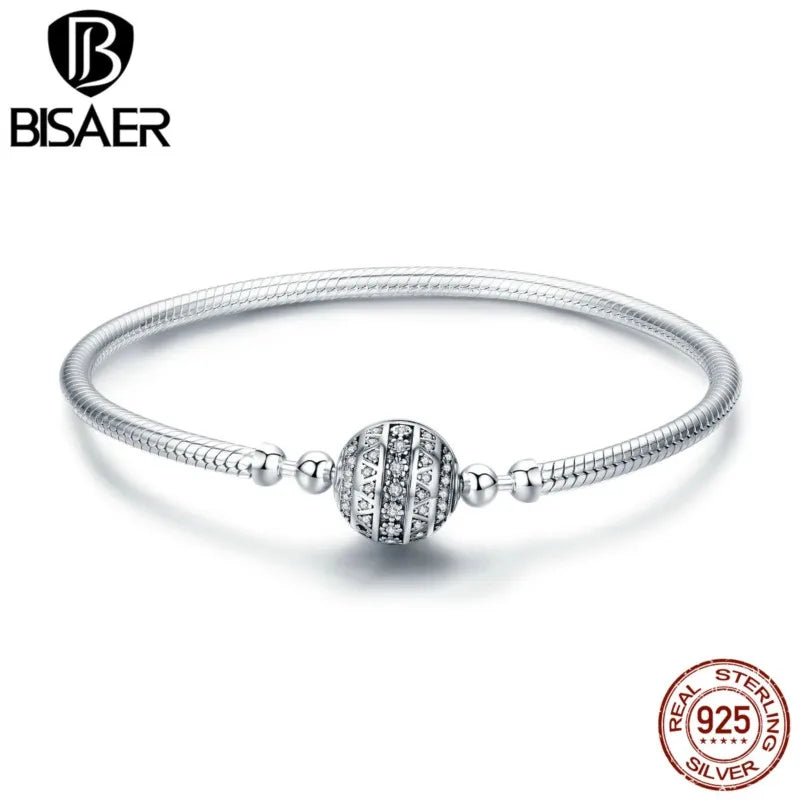 925 Sterling Silver Sparkling Charm Bracelet - Glamora