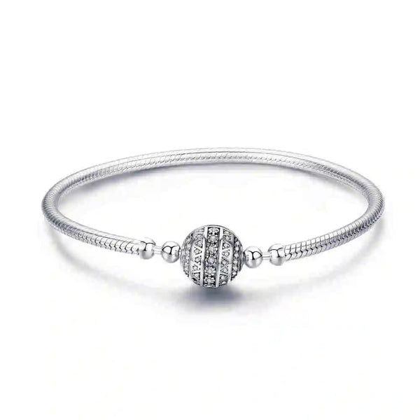 925 Sterling Silver Sparkling Charm Bracelet - Glamora
