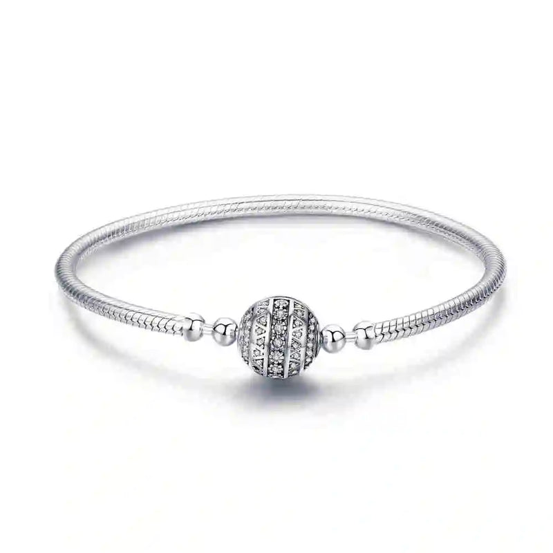 925 Sterling Silver Sparkling Charm Bracelet - Glamora