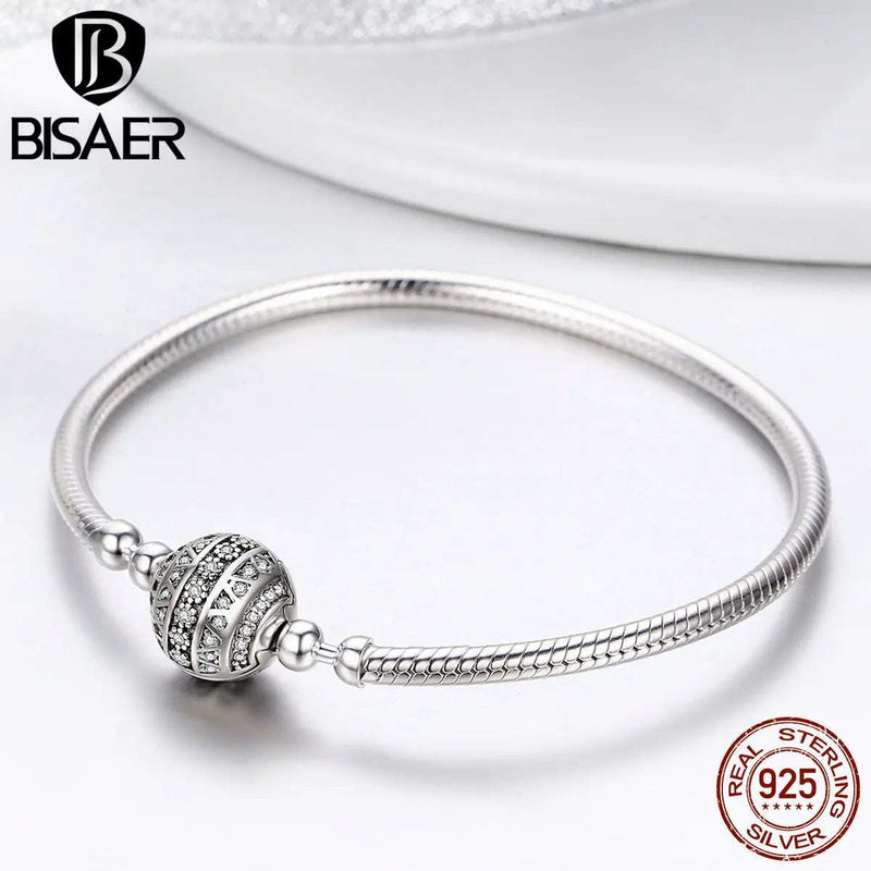 925 Sterling Silver Sparkling Charm Bracelet - Glamora