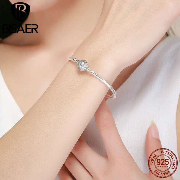 925 Sterling Silver Sparkling Charm Bracelet - Glamora