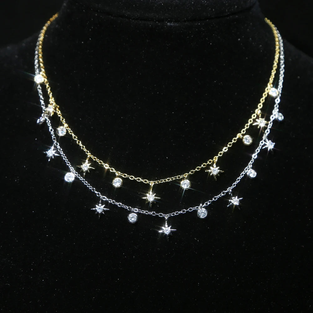 Gold Plated North Star Pendant Necklace