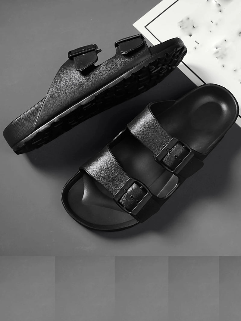Flat Heel Slip On Comfort Slippers - Glamora