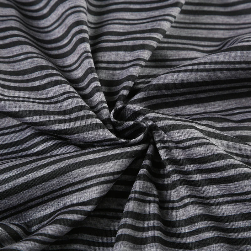 Striped Hooded Slim Fit Tops Women