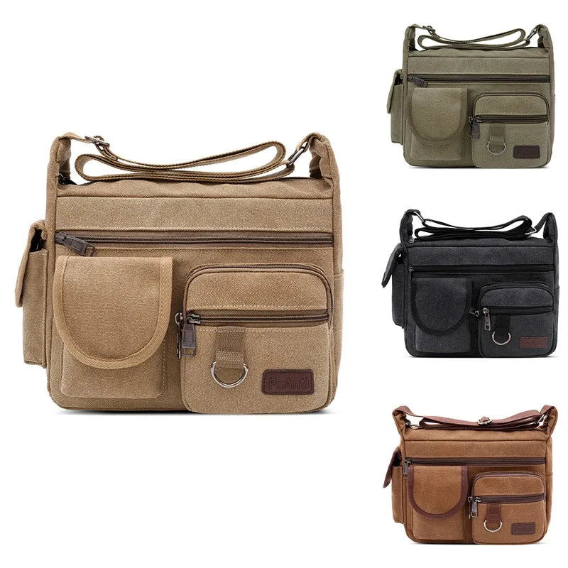 Durable Canvas Crossbody Bag Travel - Glamora