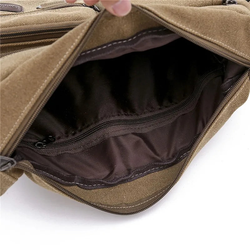 Durable Canvas Crossbody Bag Travel - Glamora