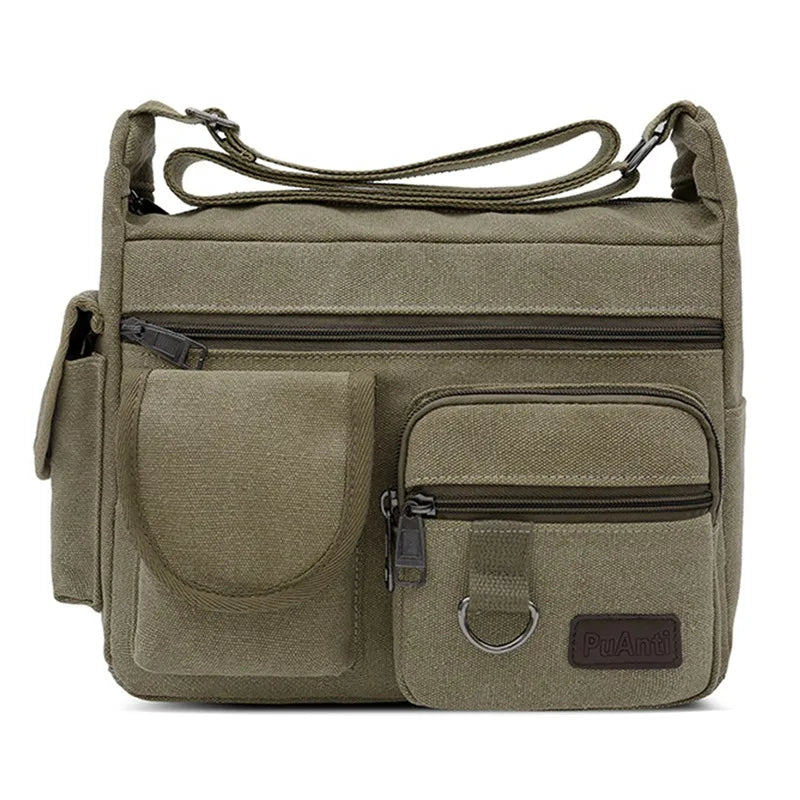 Durable Canvas Crossbody Bag Travel - Glamora