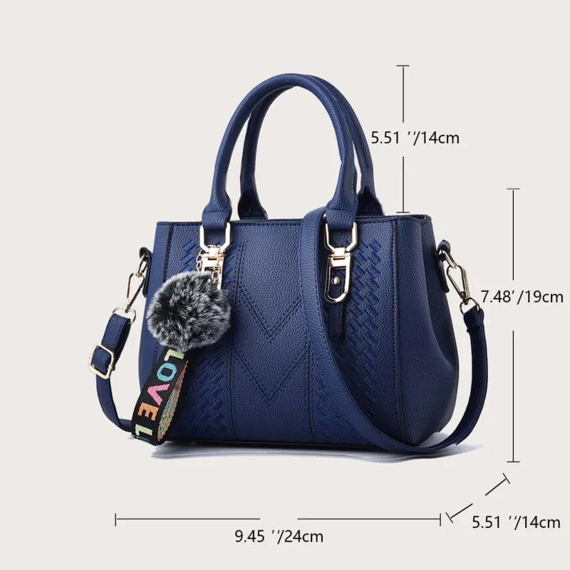 Embroidered Leather Bag Stylish Women - Glamora