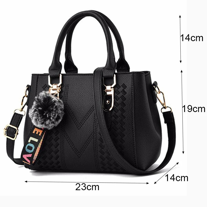 Embroidered Leather Bag Stylish Women