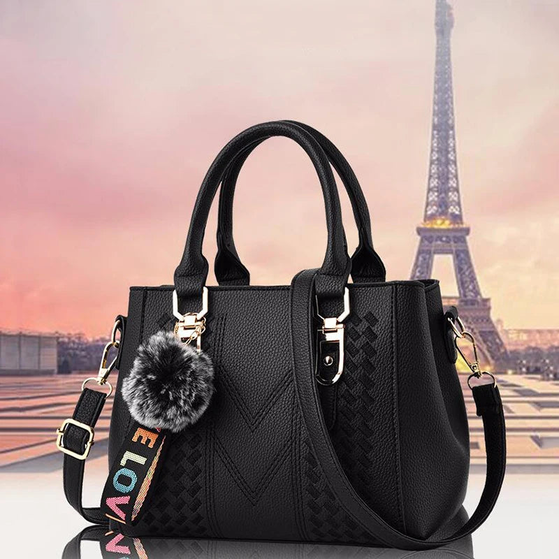 Embroidered Leather Bag Stylish Women - Glamora