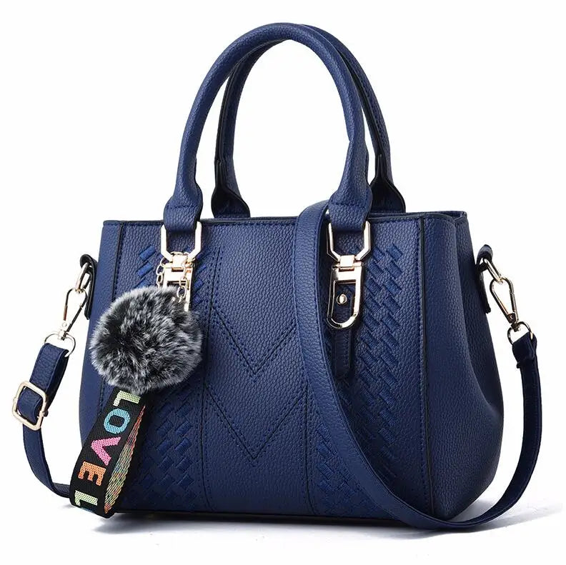 Embroidered Leather Bag Stylish Women