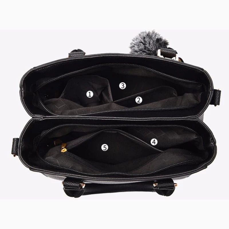 Embroidered Leather Bag Stylish Women - Glamora