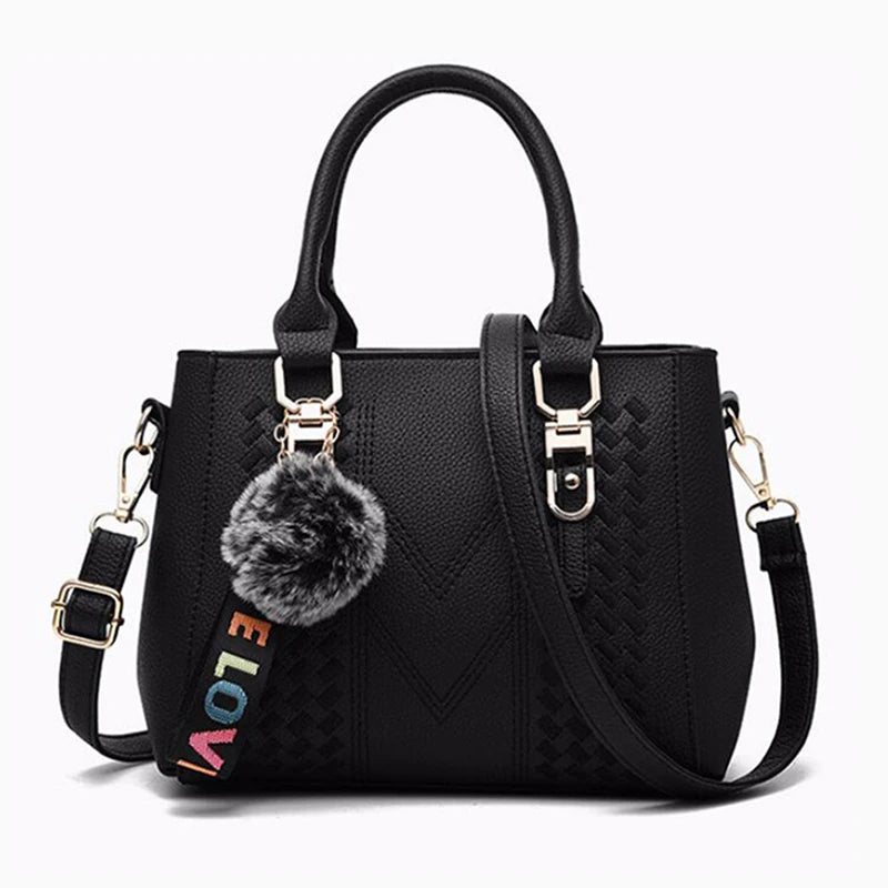 Embroidered Leather Bag Stylish Women
