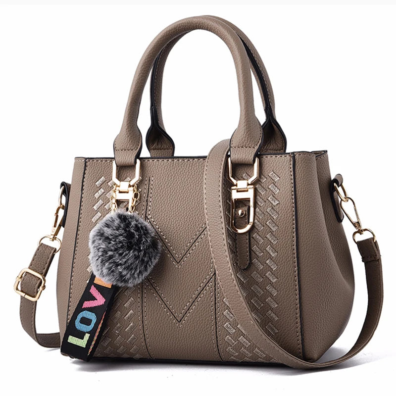 Embroidered Leather Bag Stylish Women