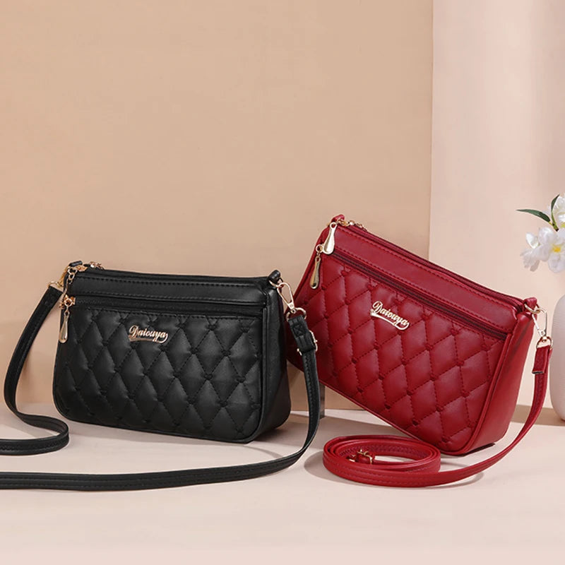 Embroidered Leather Bag Stylish Women - Glamora