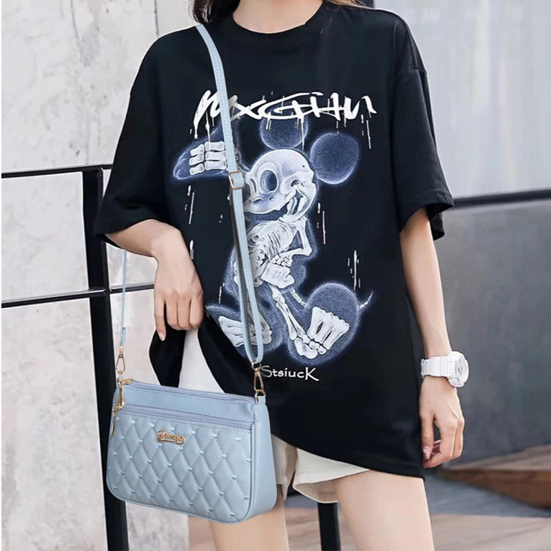 Embroidered Leather Bag Stylish Women