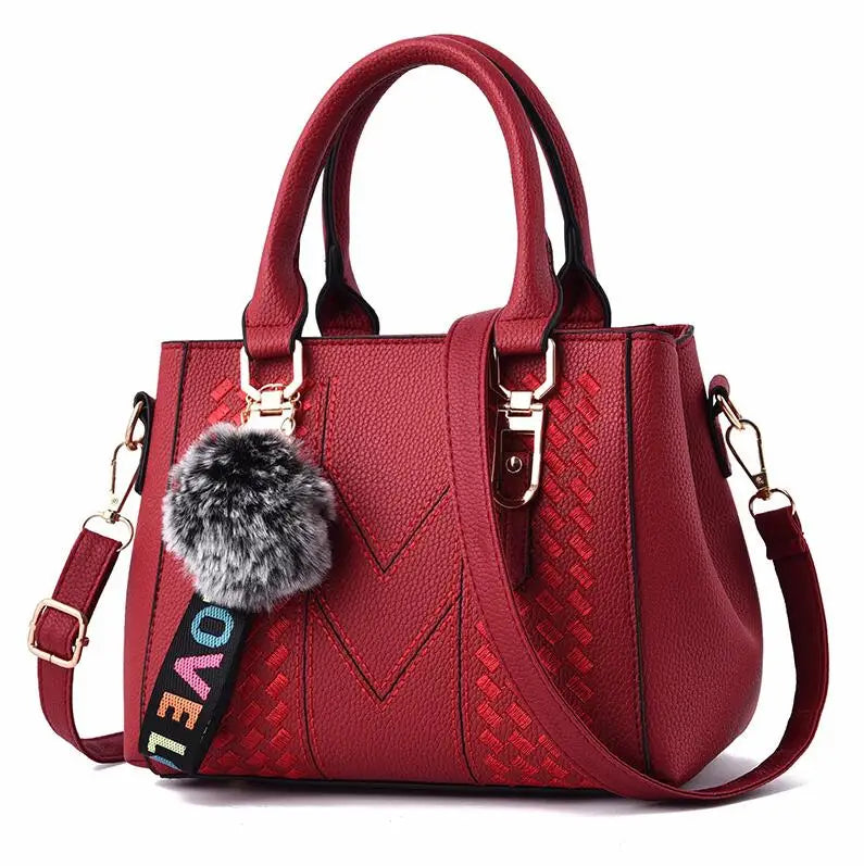 Embroidered Leather Bag Stylish Women - Glamora
