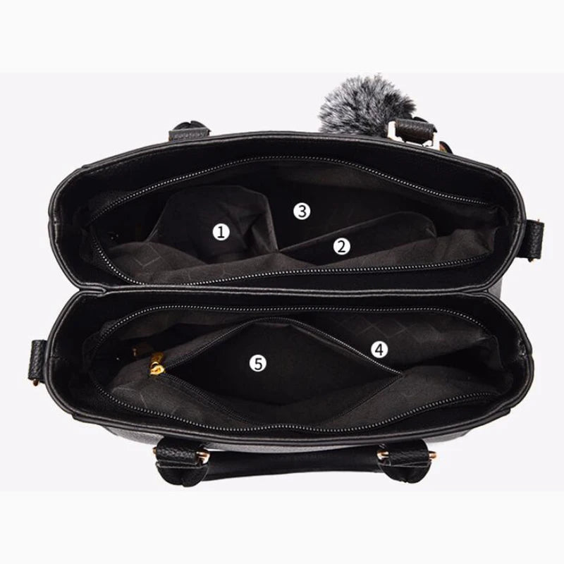 Embroidered Leather Bag Stylish Women - Glamora