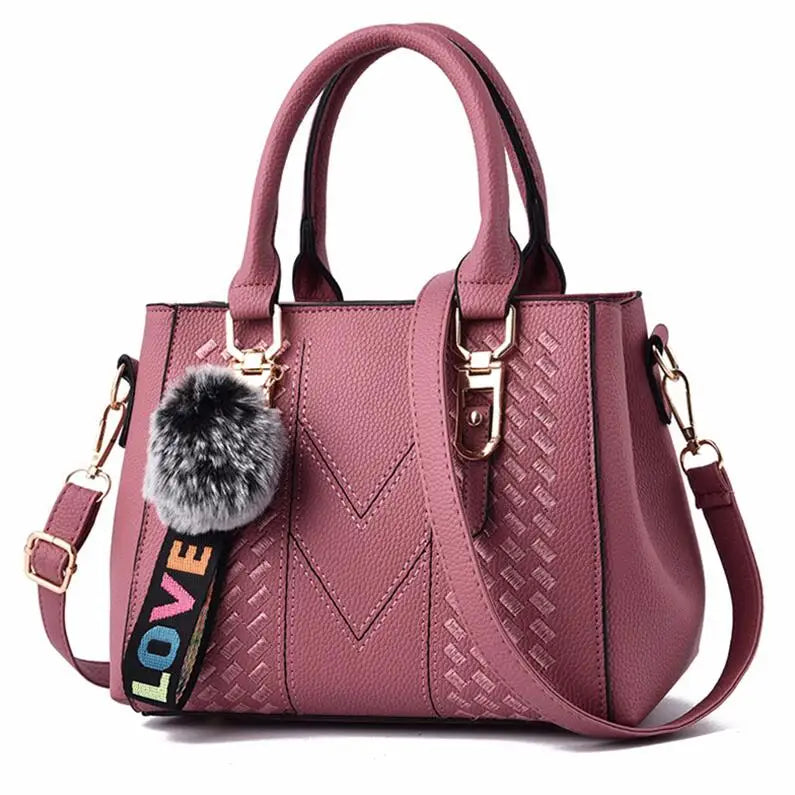 Embroidered Leather Bag Stylish Women