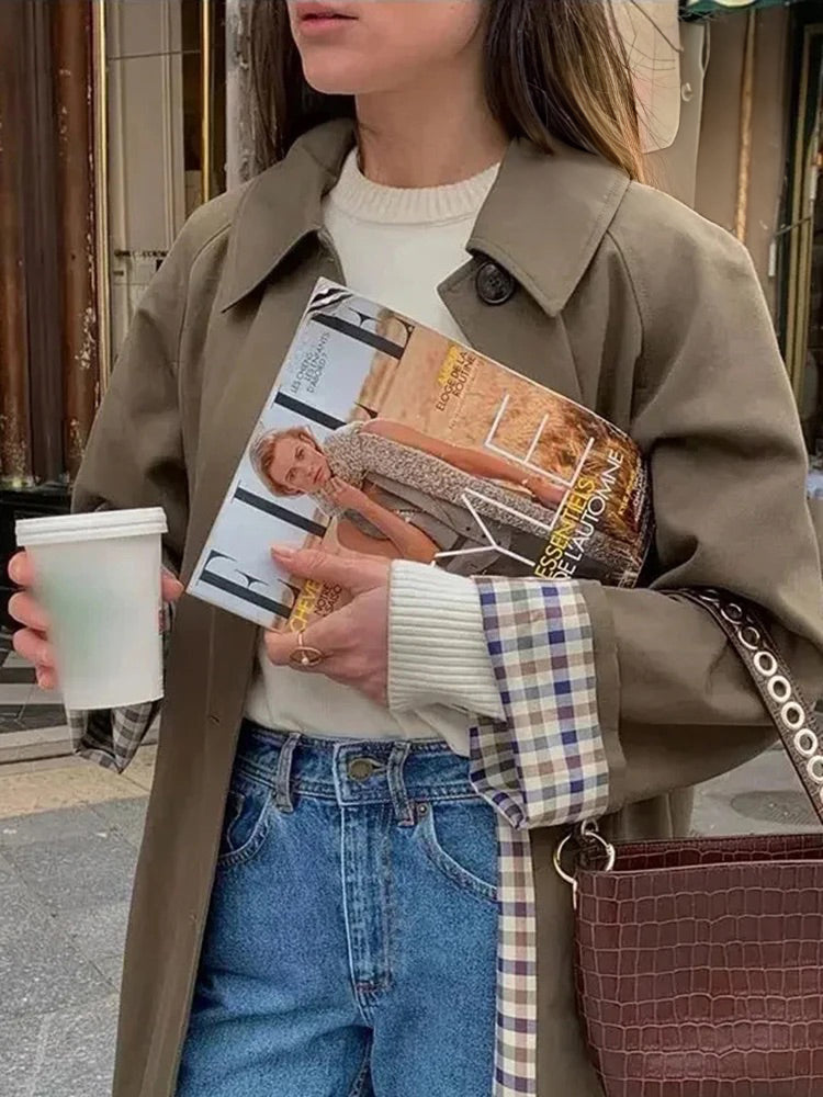 Long Trench Coat Warm Autumn Winter