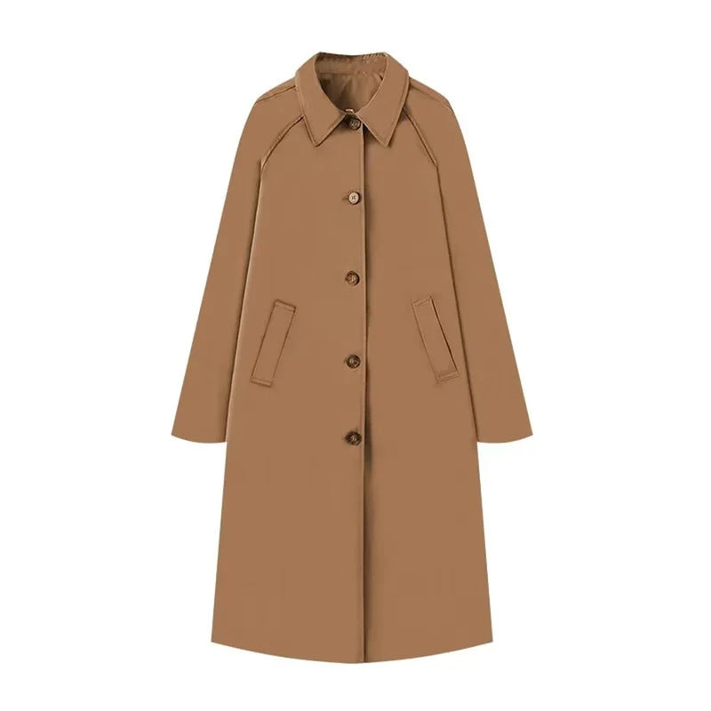 Long Trench Coat Warm Autumn Winter - Glamora