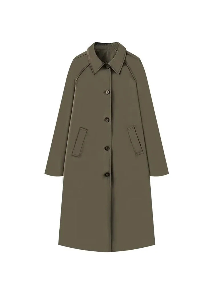 Long Trench Coat Warm Autumn Winter - Glamora