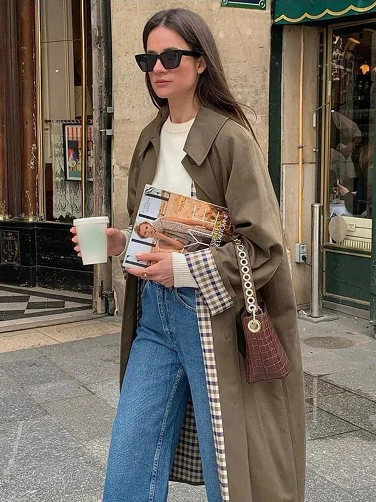 Long Trench Coat Warm Autumn Winter