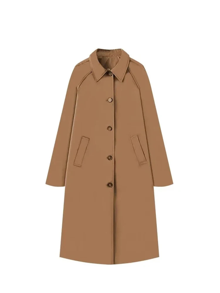 Long Trench Coat Warm Autumn Winter