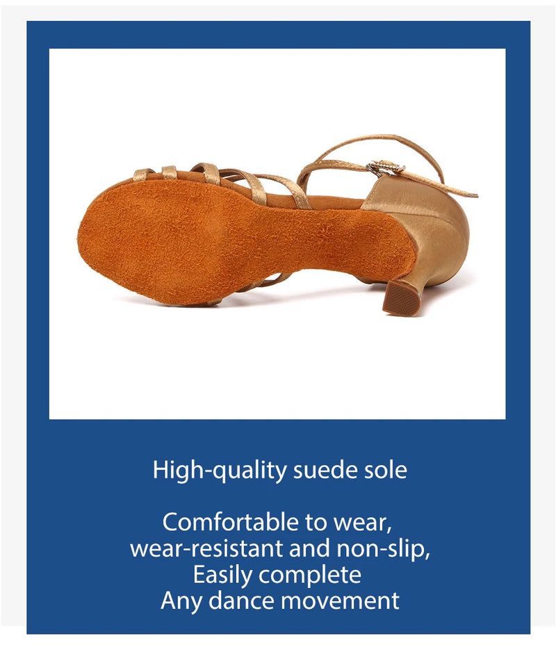 Suede Sole Latin Dance Shoes Women - Glamora
