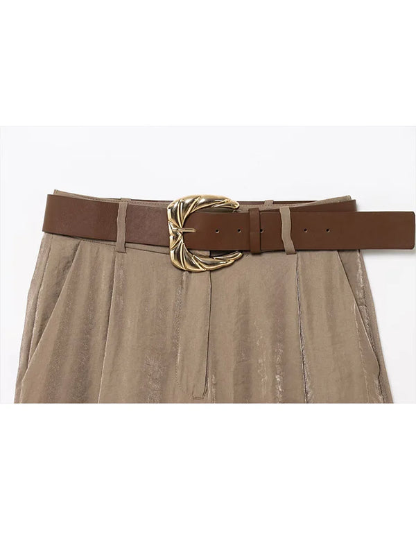 Wide Leg Pants Elegant Casual Wear - Glamora