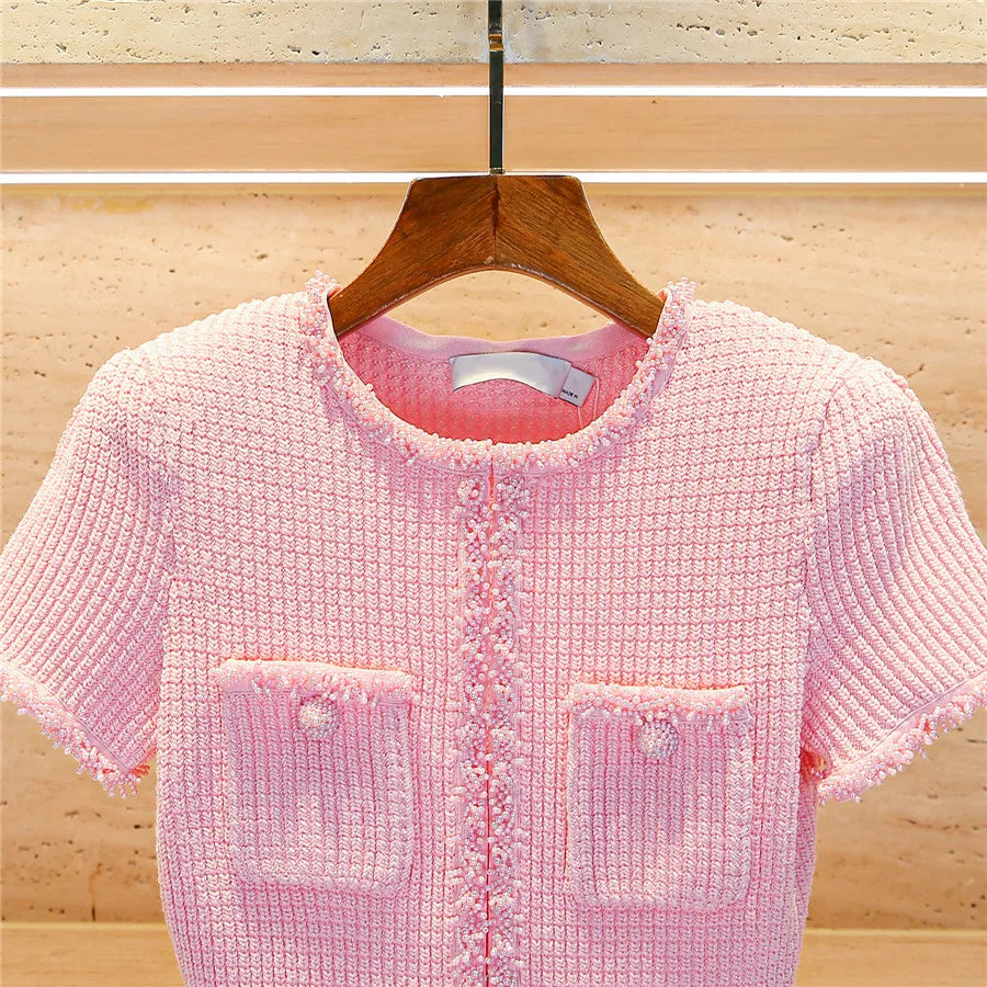 Knitted Tassel Corset Dress Elegant Women