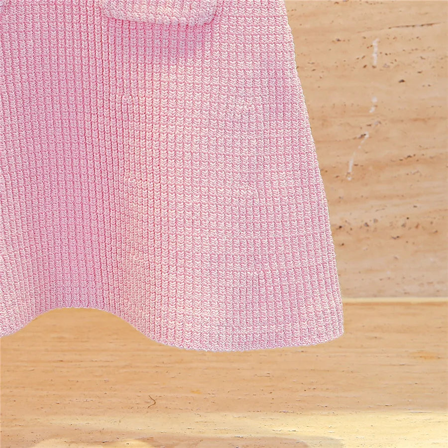 Knitted Tassel Corset Dress Elegant Women