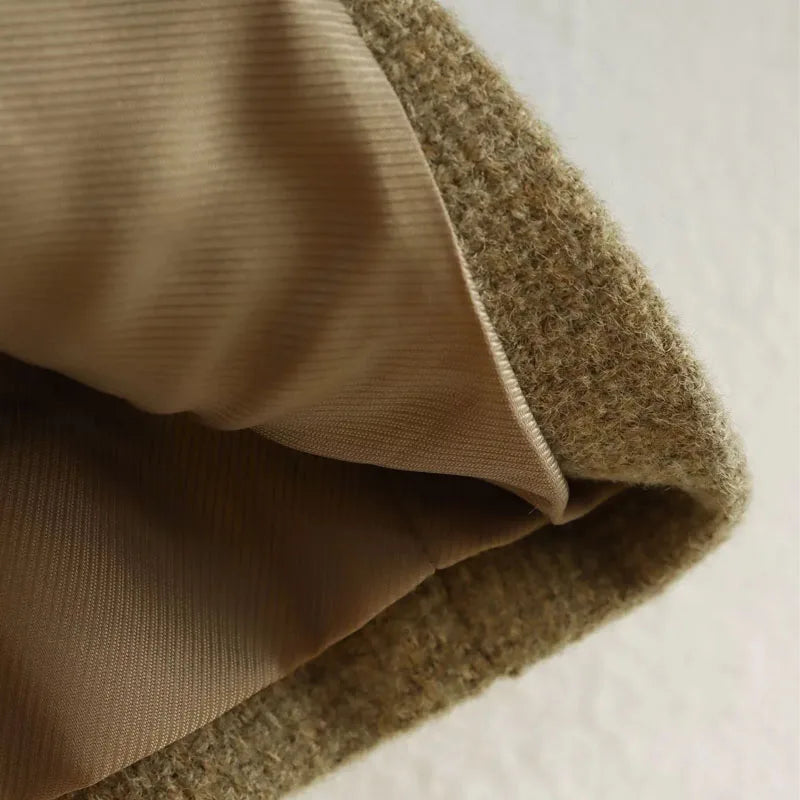 Cropped Button Jacket Warm Stylish Women