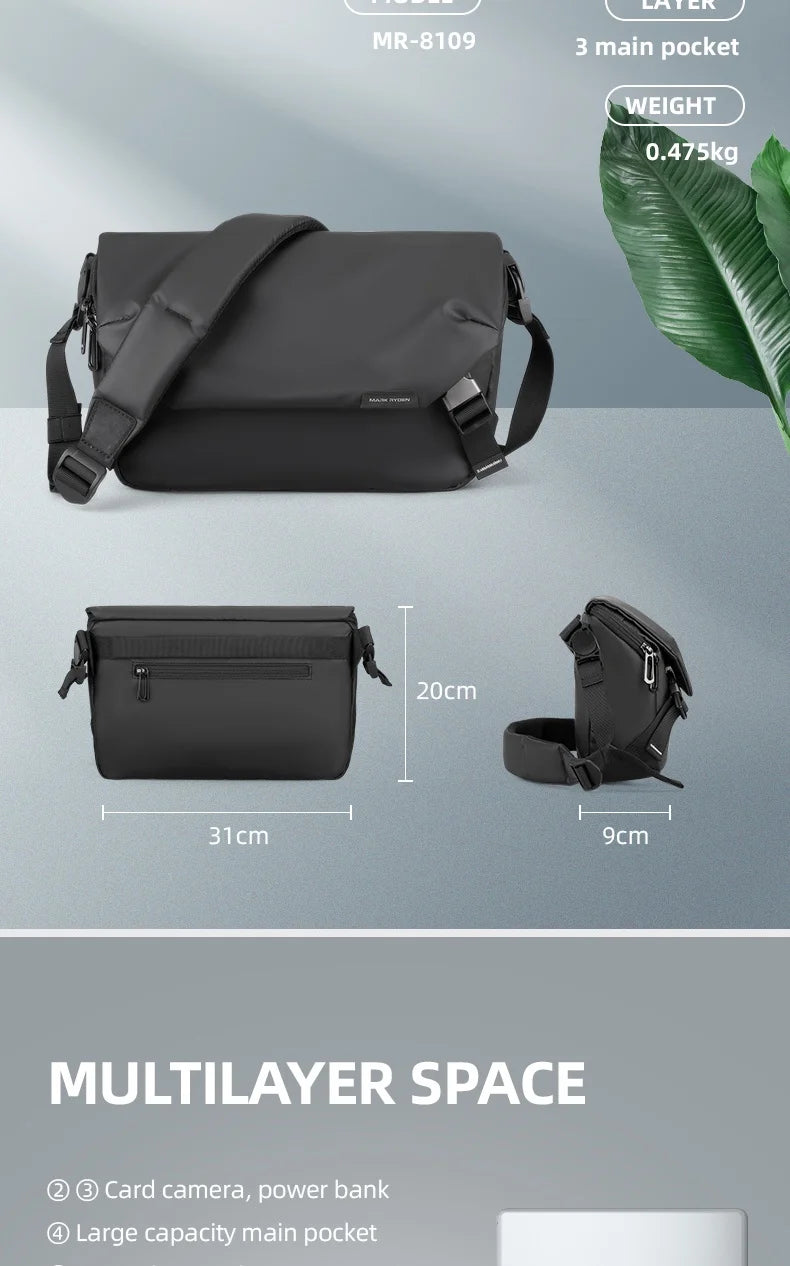 Water Repellent Crossbody Bag Daily Use