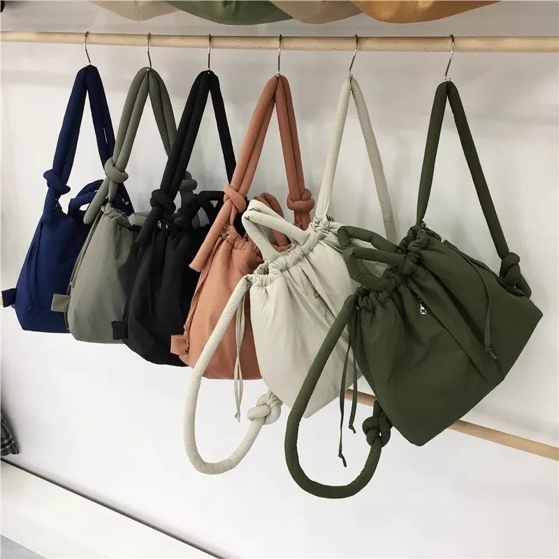 Padded Nylon Tote Bag Large Capacity - Glamora