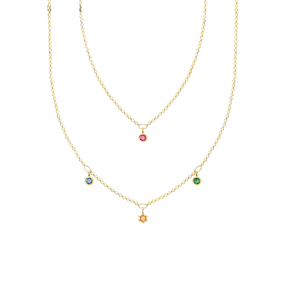 925 Sterling Silver Double Layer Necklace - Glamora