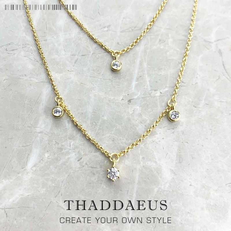 925 Sterling Silver Double Layer Necklace - Glamora