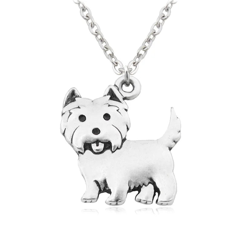 Boho Copper Westie Pendant Necklace - Glamora