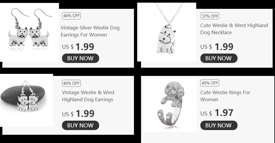 Boho Copper Westie Pendant Necklace