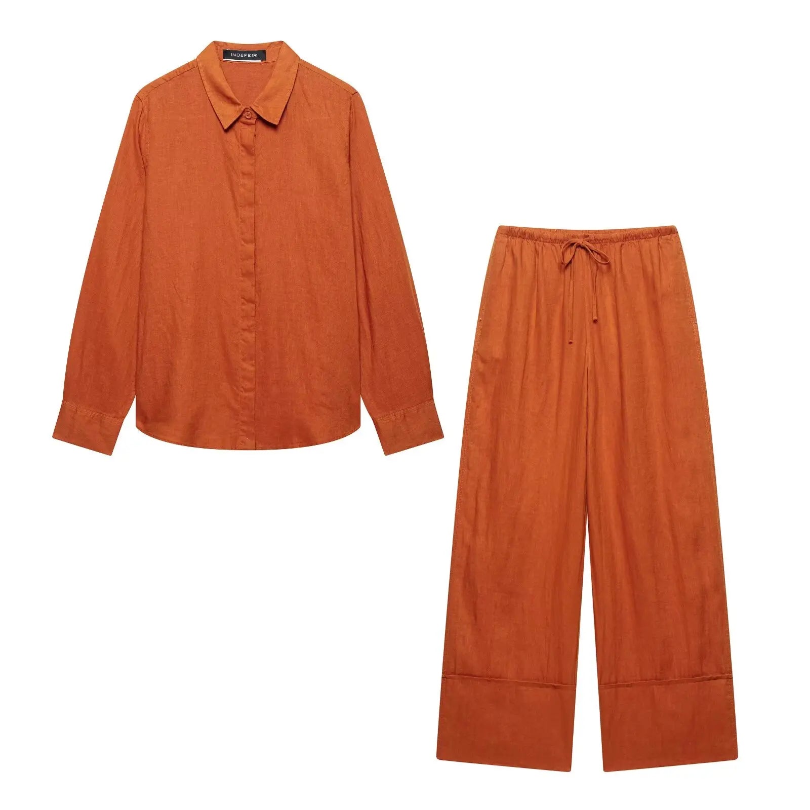 Elegant Blouse Trouser Set Comfortable Workwear - Glamora